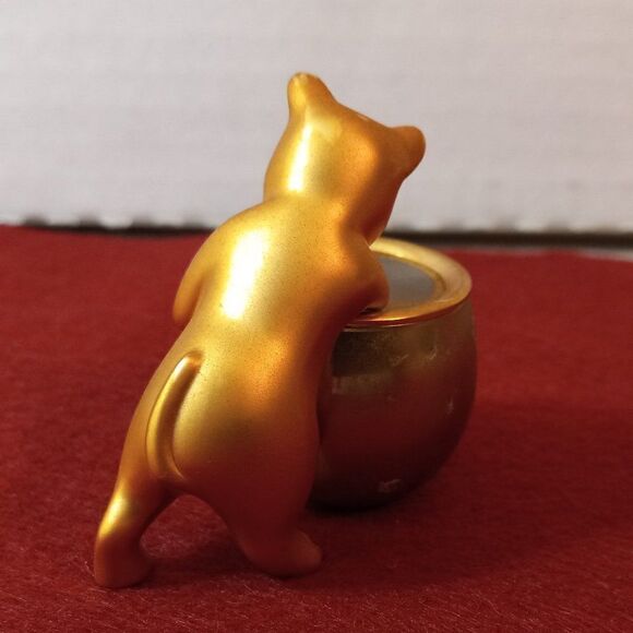 Gold tone Cat Fishing in Clock Bowl - Picture 3 of 6